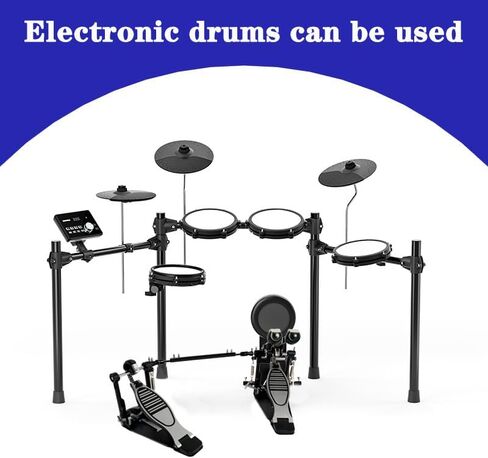 دواسة طبلة مزدوجة الجهير، دواسة مزدوجة الجهير مع حقيبتها ورأس خافق قابل للتعديل، دواسة قدم مزدوجة السلسلة مع مفتاح طبل لمجموعة الطبول والطبول الإلكترونية in Kuwait