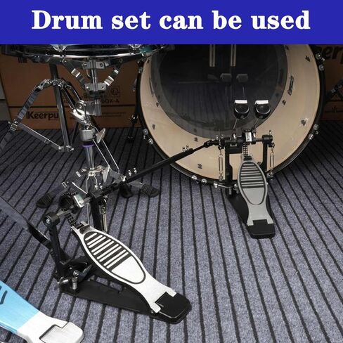 دواسة طبلة مزدوجة الجهير، دواسة مزدوجة الجهير مع حقيبتها ورأس خافق قابل للتعديل، دواسة قدم مزدوجة السلسلة مع مفتاح طبل لمجموعة الطبول والطبول الإلكترونية in Kuwait