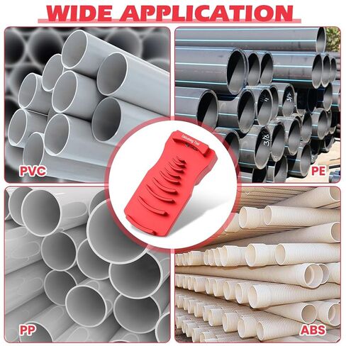 أداة إزالة الأزيز 9 في 1 للأنابيب البلاستيكية، مخرطة الأنابيب البلاستيكية تخلق شطبًا ناعمًا، مناسبة لـ 9 أنابيب بحجم 0.5 بوصة إلى 4 بوصة، لأنابيب SCH40 PVC، وCPVC، وأدوات السباكة in Kuwait