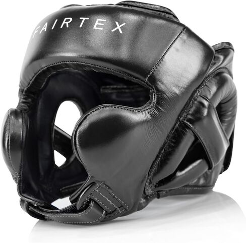 Fairtex HG18 Pro Boxing Headguard – Hybrid Competition & Training Headgear with Enhanced Vision and Full-Protection Padding | Genuine Leather, Handmade in Thailand in Saudi Arabia