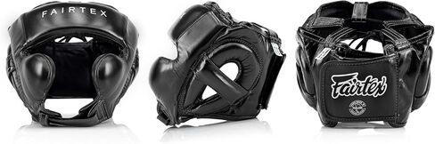 Fairtex HG18 Pro Boxing Headguard – Hybrid Competition & Training Headgear with Enhanced Vision and Full-Protection Padding | Genuine Leather, Handmade in Thailand in Saudi Arabia