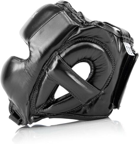 Fairtex HG18 Pro Boxing Headguard – Hybrid Competition & Training Headgear with Enhanced Vision and Full-Protection Padding | Genuine Leather, Handmade in Thailand in Saudi Arabia
