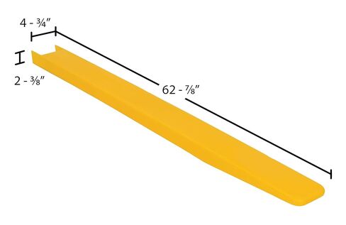 Vestil F4-60 Polyethylene Fork Blade Protectors 4 in. x 60 in. Yellow in Saudi Arabia