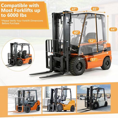 COSHNIBI Forklift Cover,All-Weather All-Season Use Universal Fit for Up to 6000 Lbs Forklifts,Waterproof EVA,600D Silver-Coated Oxford,57''Lx47''Wx52''H in Kuwait