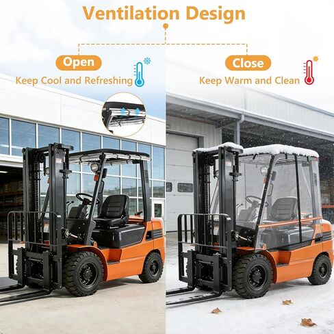 COSHNIBI Forklift Cover,All-Weather All-Season Use Universal Fit for Up to 6000 Lbs Forklifts,Waterproof EVA,600D Silver-Coated Oxford,57''Lx47''Wx52''H in Kuwait