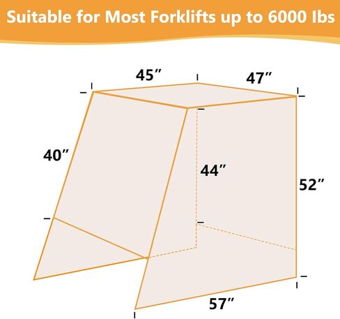 COSHNIBI Forklift Cover,All-Weather All-Season Use Universal Fit for Up to 6000 Lbs Forklifts,Waterproof EVA,600D Silver-Coated Oxford,57''Lx47''Wx52''H in Kuwait