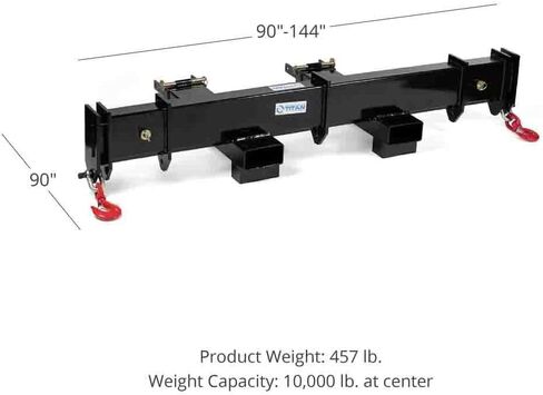 Titan Attachments Forklift Spreader Beam 90" - 144" Adjustable Telehandler in Kuwait