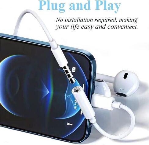 Lightning to USB C Aux Audio Adapter ، [Apple MFI Certified] 3 في 1 Lightning/USBC Type C/OTG Adapter USB-C Headphones HUB HUB Support Dongle for iPhone 14 13 12 11 XS XR X 8 7 iPad Live in Kuwait
