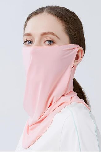 UV Protection Women Breathable Cooling Face Cover Sun UV Protection Earloop Neck Gaiter Scarf for Summer Outdoor Activities in Saudi Arabia