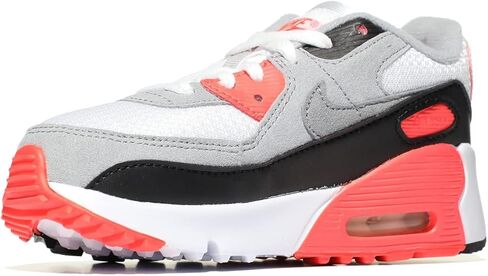 Nike Kid's Air Max 90 Leather (GS) Sneaker, White/Black/Verry Berry, 5 Big Kid in Kuwait