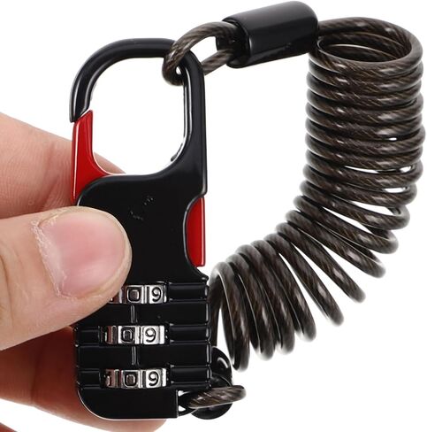 Zerodeko 2pcs Cable Lock with Resettable 3-Digit Combination, Retractable Anti-Theft Steel Wire Lock for Electric Bikes and Scooters, Outdoor Security for Helmets and Bike Baskets in Saudi Arabia