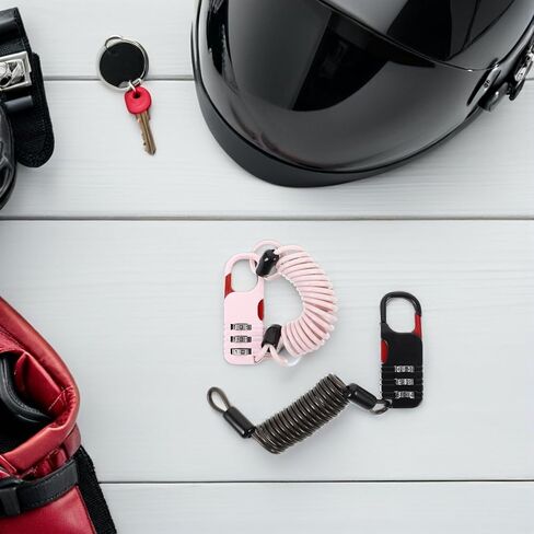 Zerodeko 2pcs Cable Lock with Resettable 3-Digit Combination, Retractable Anti-Theft Steel Wire Lock for Electric Bikes and Scooters, Outdoor Security for Helmets and Bike Baskets in Saudi Arabia