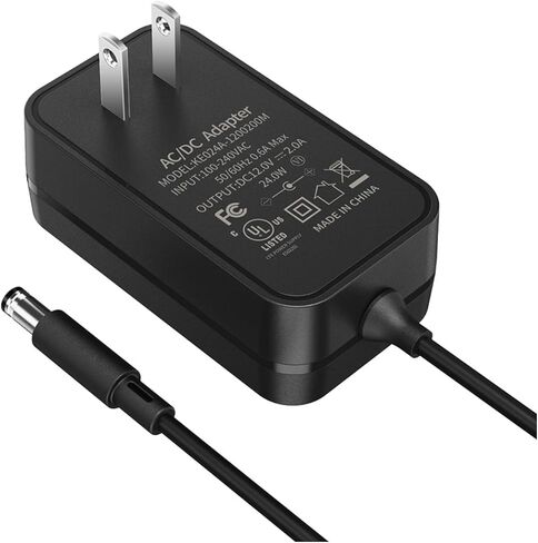 محول شاحن إمداد الطاقة تيار متردد 12 فولت 2 أمبير مدرج من UL لياماها PSR، YPG، YPT، DGX، DD، EZ، P البيانو الرقمي وسلسلة لوحة المفاتيح المحمولة، سلك شاحن الطاقة لياماها PA130 PA150 in Kuwait