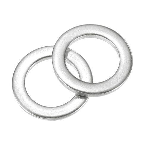 uxcell 60Pcs M16 304 Stainless Steel Flat Washers Plain Washer 16mm ID 22mm OD 0.8mm Thick Flat Spacers for Screws Bolts Garden Faucet Plumbing Repair, Silver in Saudi Arabia