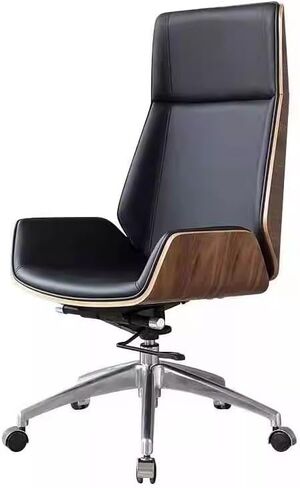 Classic Ergonomic Office Chair Home Office Desk Chair No Armrest High Back Executive Height Adjustable Rolling Swivel Task Chair Desk Task Chair(Brown) in Saudi Arabia