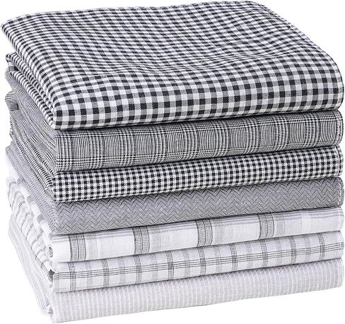 HOULIFE Handkerchiefs for Men, 7PCS Handkerchief Mens Cotton Soft Cotton Plaid Mens Hankies Assorted Colors Gift for Men in Kuwait