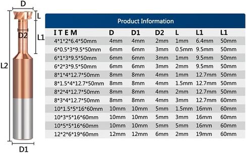 1pcs Professional High-Speed Steel Cutter T Slot Cutter End Mill 4 Flute TiCN Coated Carbide End Mill for Wood Metalworking Tool in Kuwait