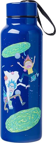 Silver Buffalo Disney Lilo and Stitch Stainless Steel Water Bottle with Strap Featuring Stitch and Angel, 27 Ounces in Saudi Arabia
