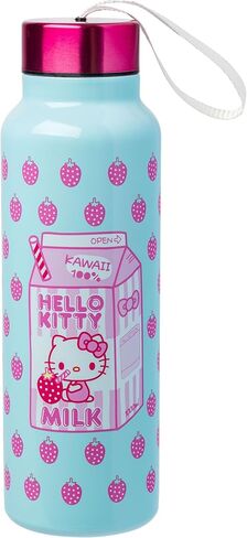 Silver Buffalo Disney Lilo and Stitch Stainless Steel Water Bottle with Strap Featuring Stitch and Angel, 27 Ounces in Saudi Arabia