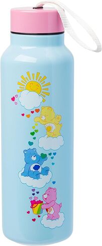 Silver Buffalo Disney Lilo and Stitch Stainless Steel Water Bottle with Strap Featuring Stitch and Angel, 27 Ounces in Saudi Arabia