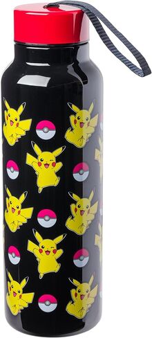 Silver Buffalo Disney Lilo and Stitch Stainless Steel Water Bottle with Strap Featuring Stitch and Angel, 27 Ounces in Saudi Arabia