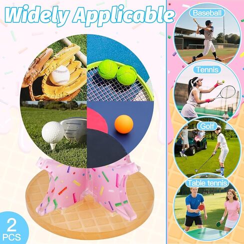 Ice Cream Baseball Holder for Balls - Novelty Baseball Display Stand for Souvenirs & Autographed Balls - Cute Desktop Baseball Case Decor for Boys Room & Kids Gifts, Single Ball Support in Saudi Arabia