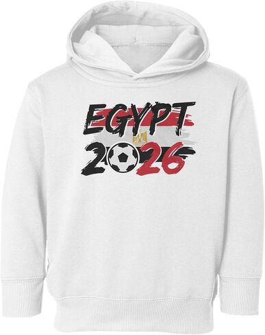 رسم علم مصر تحية - سويت شيرت بقلنسوة لعشاق كرة القدم لعام 2026 للأطفال الصغار in Kuwait