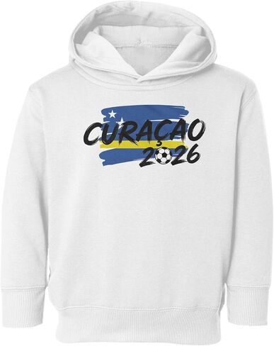 Curacao Tribute Flag Graphic - 2026 Soccer Fans Toddler Hooded Sweatshirt in Saudi Arabia