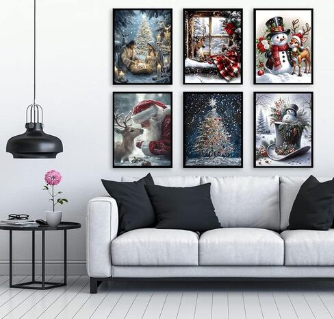 MjhRcll Christmas Diamond Painting Kits for Adults,Funny Diamond Art Kits for Beginner,Comical Diamond Dots with Accessories for Home Wall Decor 14X14 Inch in Kuwait