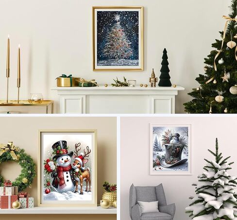 MjhRcll Christmas Diamond Painting Kits for Adults,Funny Diamond Art Kits for Beginner,Comical Diamond Dots with Accessories for Home Wall Decor 14X14 Inch in Kuwait