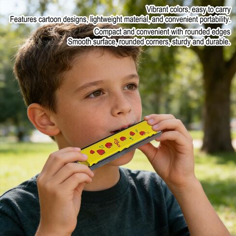 15 Pcs Cartoon Harmonica with Double Row of 16 Holes, Musical Instrument for Beginners, Adult, Goodie Bags, Party Favors, Birthday, Gifts, 15 Styles in Saudi Arabia