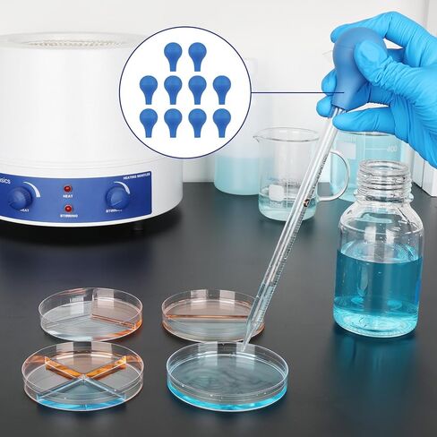 Labasics 10pcs Rubber Pipette Bulbs, Dropping Suction Caps, Lab Squeeze Bulbs for 1-10ml Pipettor, Laboratory Accessory in Saudi Arabia