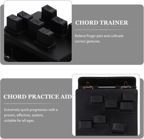 Milisten Ukulele Chord Trainer أداة الممارسة التكيفية للمبتدئين الحبال سهلة التركيب للقيثارة تعزيز كفاءة تبديل الوتر in Kuwait