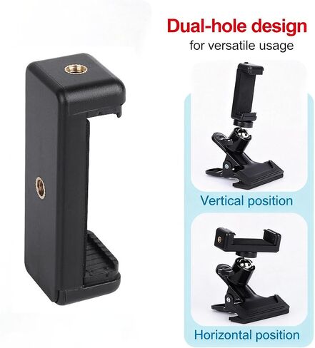 حامل هاتف بمشبك رأس جيتار قابل للتعديل، حامل هاتف ذكي قابل للدوران 360 درجة للجيتار والباس، ملحقات هاتف عالمية، أسود in Kuwait