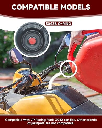الحلقة O - الحلقات الدائرية البديلة 3043B لـ VP Racing Fuels 3042 لعلبة الغاز/أغطية إبريق المرافق (6 قطع) in Kuwait