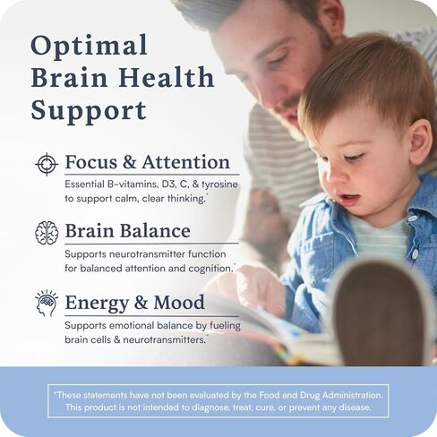 التركيز على الصمغ العصبي للأطفال | يدعم الانتباه والمزاج | حمض الفولينيك والميثيلفولات | مركب فيتامين ب الكامل مع SpectraFolate™ | ملحق MTHFR | لا يوجد مكونات صناعية | 30 علكة in Kuwait