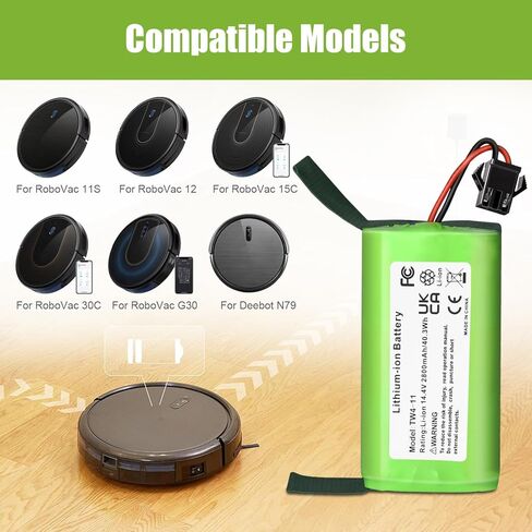 KUNLUN Battery Replacement for Eufy RoboVac 11 11C 11S 12 15C, 15C MAX, 25C 30 30C G10 Hybrid, G20 G30 G32 pro, G40 Hybrid & for Ecovacs Deebot N79 N79S DN622 Robot Vacuum Batteries 14.4V in Saudi Arabia