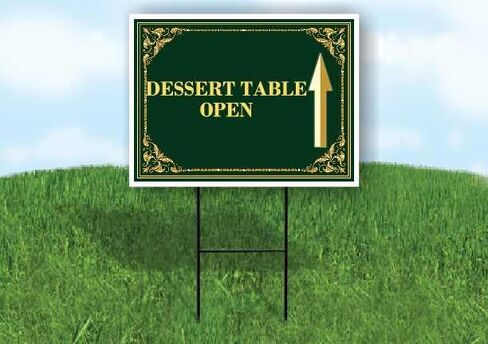 Dessert Table Open St. Patrick'S Day Irish Clover Fancy Gold Up Arrows A-Frame Single Sided 23x23 in. sign in Kuwait