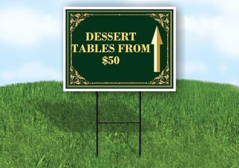 Dessert Tables From $50 St. Patrick'S Day Irish Clover Fancy Gold Up Arrows A-Frame Single Sided 23x23 in. sign in Saudi Arabia