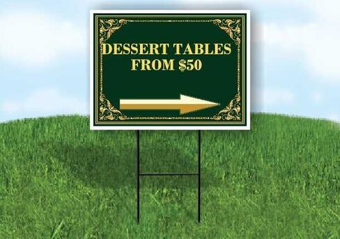 Dessert Tables From $50 St. Patrick'S Day Irish Clover Fancy Gold Up Arrows A-Frame Single Sided 23x23 in. sign in Saudi Arabia
