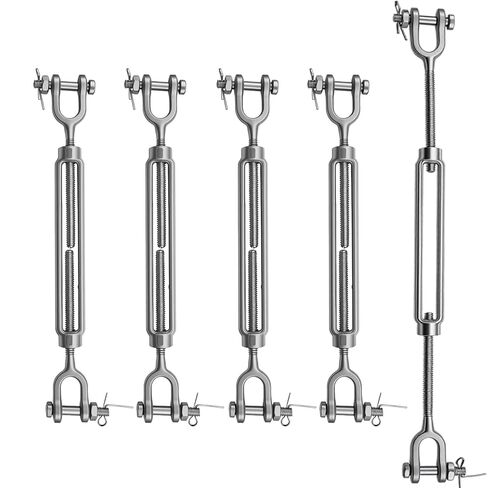 تيروكسليز ، فاكو الفك الفك ، و Pium 4 PCS 1/4 مجلفن الفولاذ المتجول ، M6 M6 Marine Marine Burnuckles مع حدود حمولة العمل 2000 رطل لدرابزين Sunshade ، المبارزة ، القماش ، القماش ، الرفع in Saudi Arabia