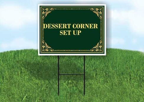 Dessert Corner Set Up St. Patrick'S Day Irish Clover Fancy Gold Up Arrows A-Frame Single Sided 23x23 in. sign in Kuwait
