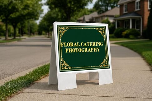 Floral Catering Photography St. Patrick'S Day Irish Clover Fancy Gold Directional Arrows A-Frame Double Sided 23x23 in. sign in Saudi Arabia