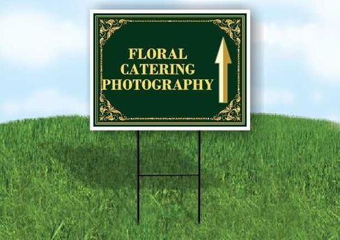 Floral Catering Photography St. Patrick'S Day Irish Clover Fancy Gold Directional Arrows A-Frame Double Sided 23x23 in. sign in Saudi Arabia