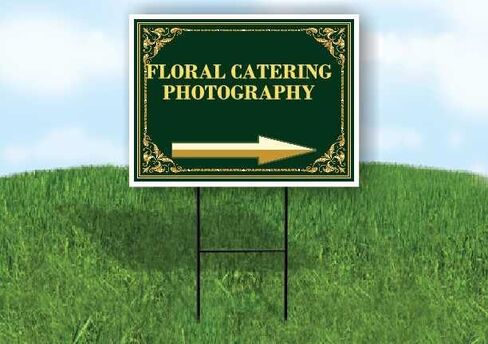 Floral Catering Photography St. Patrick'S Day Irish Clover Fancy Gold Directional Arrows A-Frame Double Sided 23x23 in. sign in Saudi Arabia