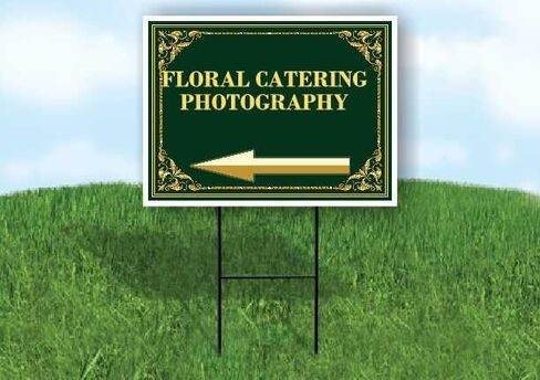 Floral Catering Photography St. Patrick'S Day Irish Clover Fancy Gold Directional Arrows A-Frame Double Sided 23x23 in. sign in Saudi Arabia