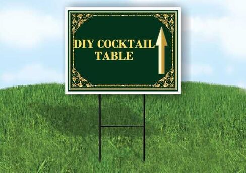 Diy Cocktail Table St. Patrick'S Day Irish Clover Fancy Gold Up Arrows A-Frame Single Sided 23x23 in. sign in Saudi Arabia