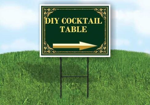 Diy Cocktail Table St. Patrick'S Day Irish Clover Fancy Gold Up Arrows A-Frame Single Sided 23x23 in. sign in Saudi Arabia