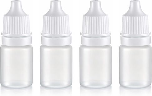 4 قطع زجاجات قطارة العين 5 مل حاويات سفر صغيرة زجاجات قطارة سائلة للعين الصغيرة زجاجة بلاستيكية محمولة فارغة قابلة للعصر وقابلة لإعادة الملء مع غطاء وقابس لعينة الزيت in Kuwait