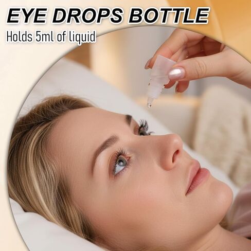 4 قطع زجاجات قطارة العين 5 مل حاويات سفر صغيرة زجاجات قطارة سائلة للعين الصغيرة زجاجة بلاستيكية محمولة فارغة قابلة للعصر وقابلة لإعادة الملء مع غطاء وقابس لعينة الزيت in Kuwait